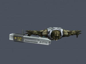 alien war fps boss character rigged 48 animations 3D Модель