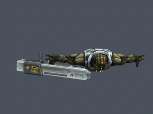 alien war fps boss character rigged 48 animations 3D Model