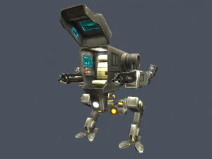 robot mech biped war rigged 3D Model