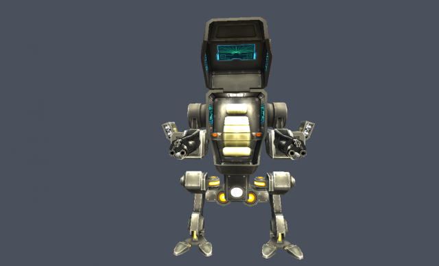 robot mech biped war rigged Modello 3D .c4d .max .obj .3ds .fbx .stl .blend 