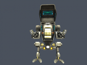 robot mech biped war rigged 3D Модель