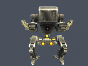 robot mech biped war rigged Modello 3D