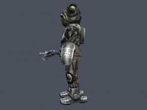 alien bountey hunter war fps character rigged 49 animations Modelo 3D