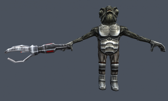 alien bountey hunter war fps character rigged 49 animations Modelo 3D .c4d .max .obj .3ds .fbx .stl .blend 