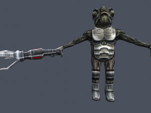 alien bountey hunter war fps character rigged 49 animations 3Dモデル