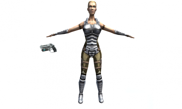 character female amira human mercenary rigged 48 animations 3D Model .c4d .max .obj .3ds .fbx .stl .blend 