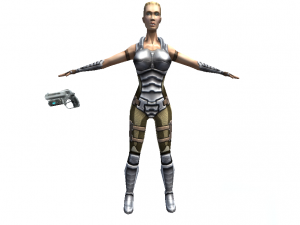 character female amira human mercenary rigged 48 animations 3D 모델