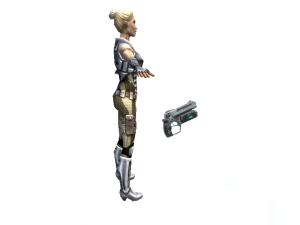character female amira human mercenary rigged 48 animations 3D Model