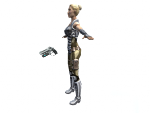 character female amira human mercenary rigged 48 animations 3D Model
