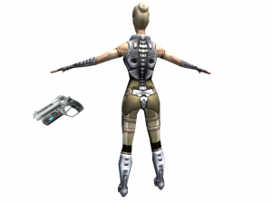 character female amira human mercenary rigged 48 animations 3D Model