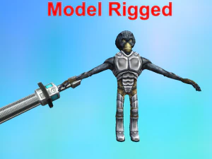 buitenaards infanterie trooper oorlog fps karakter 3D Model