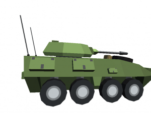 tank cartoon toon militar low poly 3d war green 3D 모델