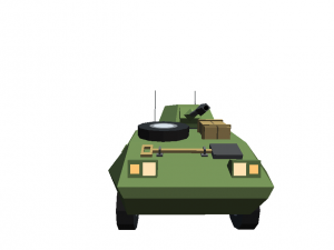 tank cartoon toon militar low poly 3d war green Modello 3D