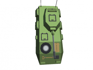 tank cartoon toon militar low poly 3d war green Modello 3D