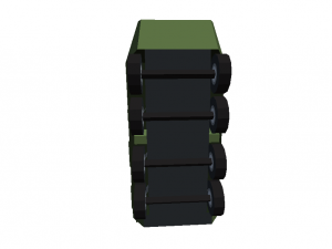 tank cartoon toon militar low poly 3d war green Modello 3D
