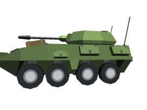 tank cartoon toon militar low poly 3d war green Modello 3D