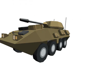 tanque cartoon toon militar baixo poli 3d guerra caf&eacute; Modelo 3D