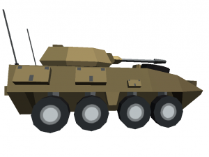 tank cartoon toon militar low poly 3d war coffee 3D Model