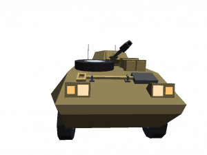 tank cartoon toon militar low poly 3d war coffee 3D Model