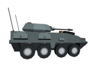 tanque cartoon toon militar baixo poli 3d guerra cinza Modelo 3D