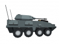 Tank cartoon toon militar low poly 3d war gray 3D Model