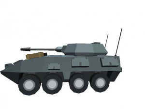 tank cartoon toon militar low poly 3d war gray 3D Model