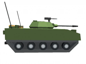 tanque desenho animado toon militar baixo poli 3d guerra t-90 Modelo 3D