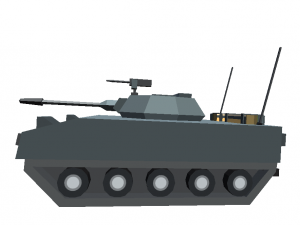 tank cartoon toon militar low poly 3d war gray 3D Model