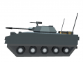 Tank cartoon toon militar low poly 3d war gray 3D Model