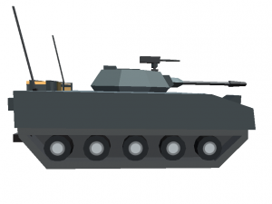 tank cartoon toon militar low poly 3d war gray 3D 模型