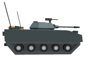 tank cartoon toon militar low poly 3d war gray 3D Model