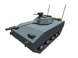 tank cartoon toon militar low poly 3d war gray 3D Model