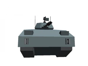 tank cartoon toon militar low poly 3d war gray 3D Model