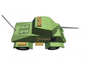 tank cartoon toon militar low poly 3d war m1 abram green 3D Model