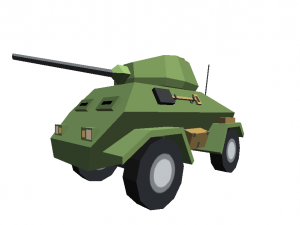 tank cartoon toon militar low poly 3d war m1 abram green 3D Model