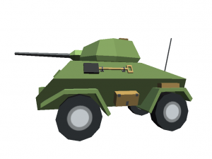 tank cartoon toon militar low poly 3d war m1 abram green 3D Model