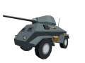 Tank cartoon toon militar low poly 3d war M1 Abram gray 3D Model
