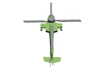 helicopter cartoon toon militar low poly 3d war f31 green 3D Model