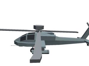 helicopter cartoon toon militar low poly 3d war f31 gray 3D Model