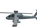 Helicopter cartoon toon militar low poly 3d war f31 gray 3D Model