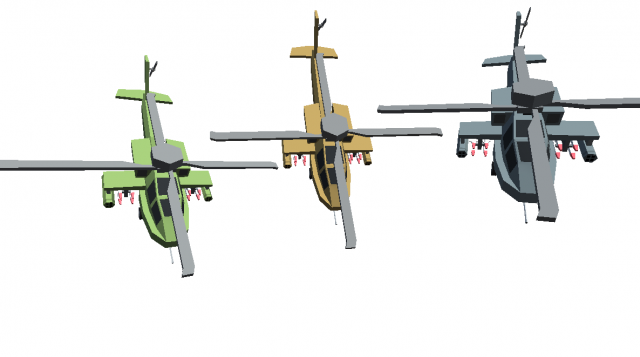 pack 3 helicopters cartoon toon militar low poly 3d war f31 3D Model .c4d .max .obj .3ds .fbx .stl .blend 