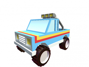 car vehicle cartoon toon for games 3D Model