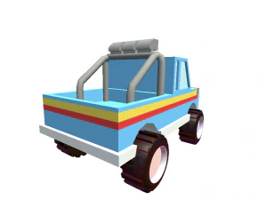 car vehicle cartoon toon for games 3D Model
