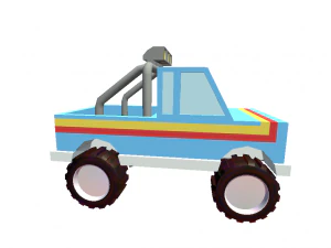 car vehicle cartoon toon for games 3D Model