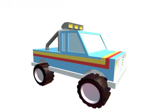 car vehicle cartoon toon for games 3D Model