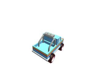 car vehicle cartoon toon for games 3D Model