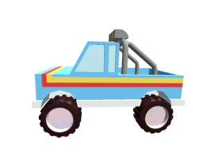 car vehicle cartoon toon for games 3D Model