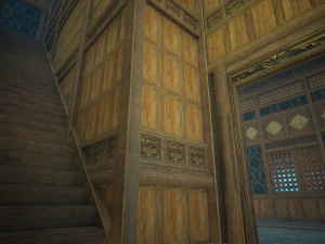 Biblioteca da Casa Medieval - design de interiores e exteriores Low-poly Modelo 3D