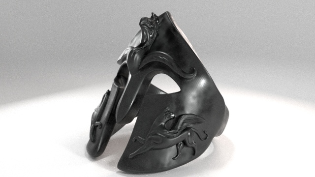 3d griffin helmet ring 3Dプリントモデル .c4d .max .obj .3ds .fbx .stl .blend 