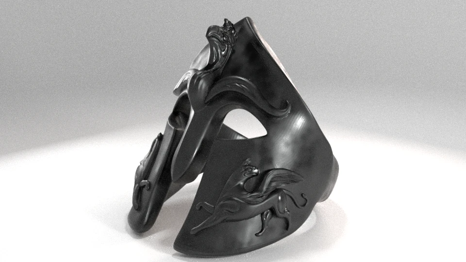 3d griffin helmet ring 3D Print Model .c4d .max .obj .3ds .fbx .stl .blend
